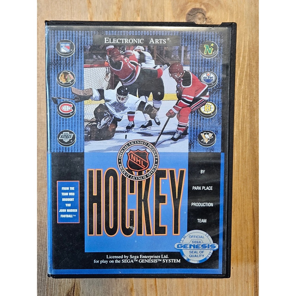 NHL Hockey Sega Genesis 1991 EA Sports Video Game with Case 70401